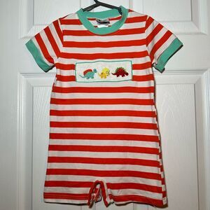 Smock it Like it’s Hot Dino Short Romper 3t‎